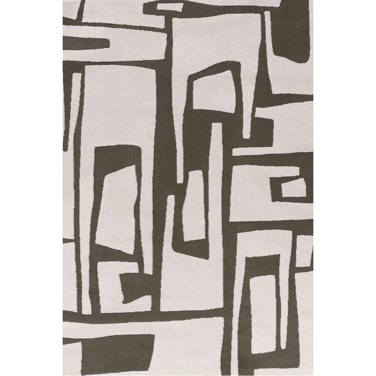 The Rugs Olive Loft Abstract Rug - 80 x 150cm