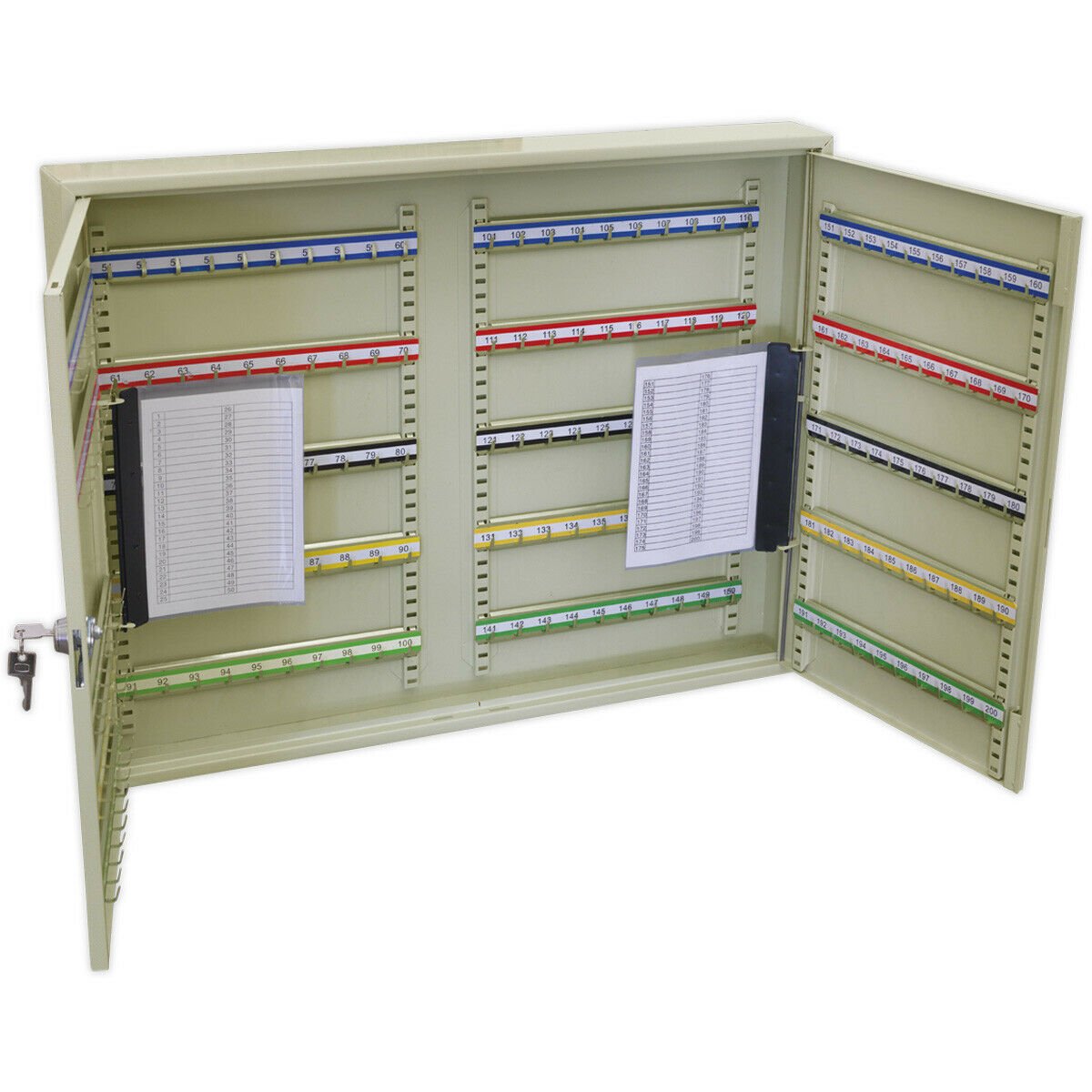 Loops Direct Steel Wall Mounted Mini Combination Key Safe Cabinet - White