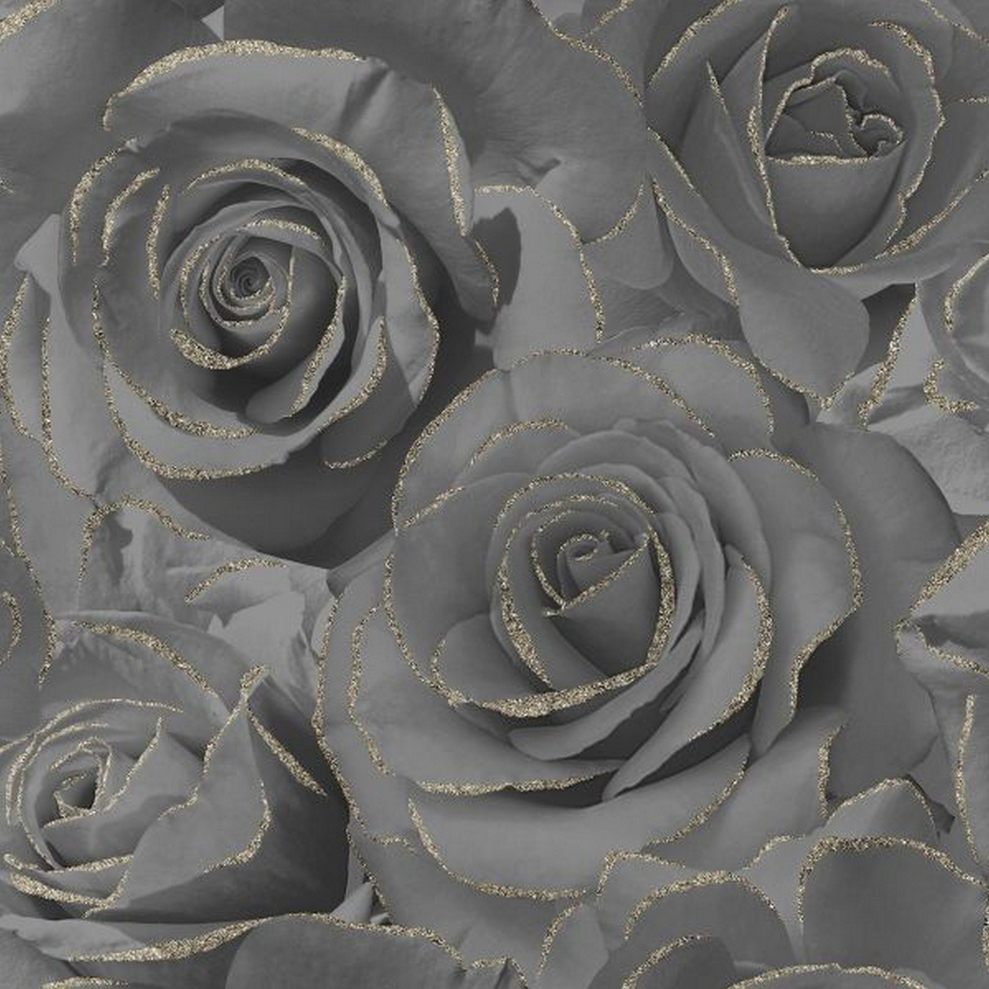 Muriva Madison Roses Wallpaper - Black
