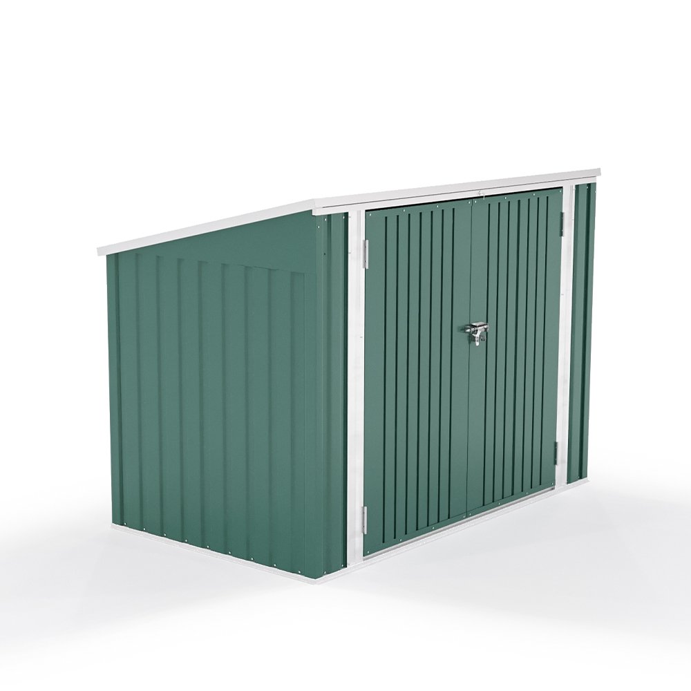 Living and Home Steel Wheelie Bin Storage Shed - 176W x 105D x 130H cm