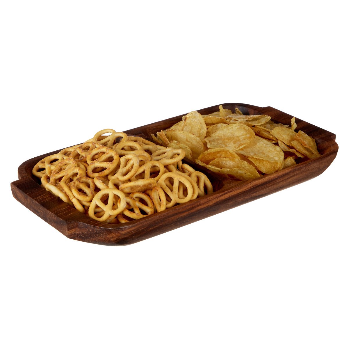 Orsina Kora Acacaia Two Section Serving Dish With Handles