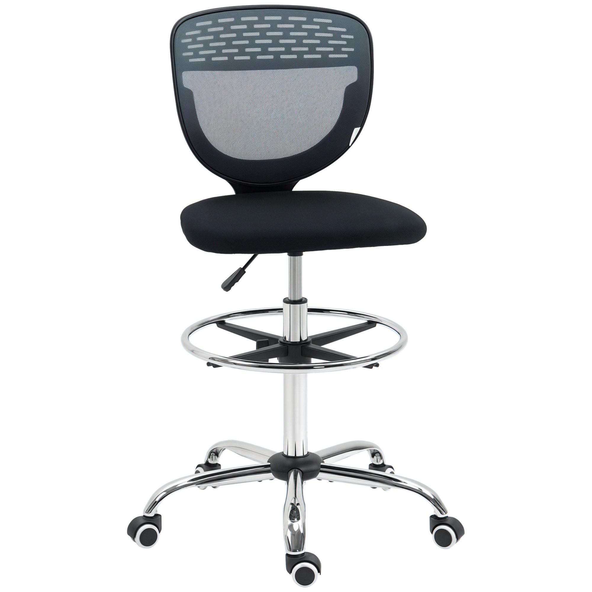 Vinsetto Swivel Armless Office Draughtsman Chair - Grey
