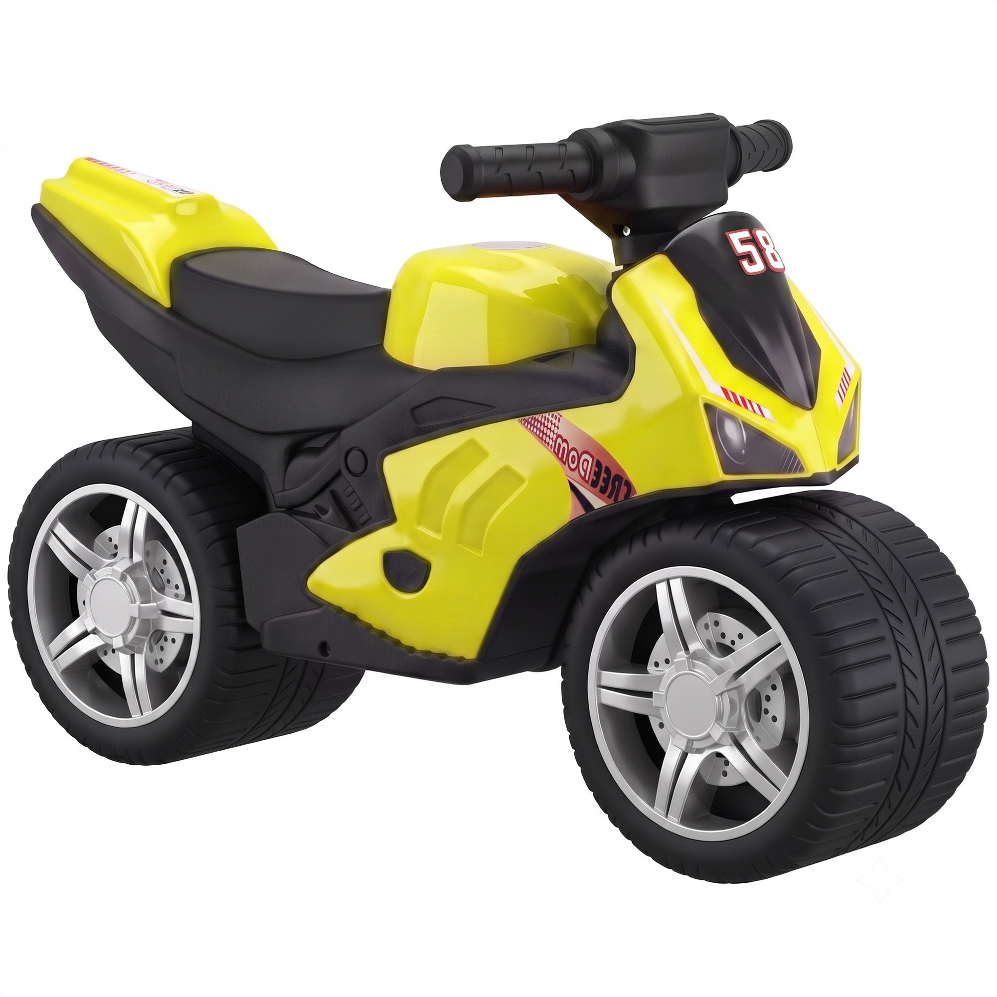 AIYAPLAY 18-36 Months Music Extra-Wide Wheels Balance Bike – Yellow