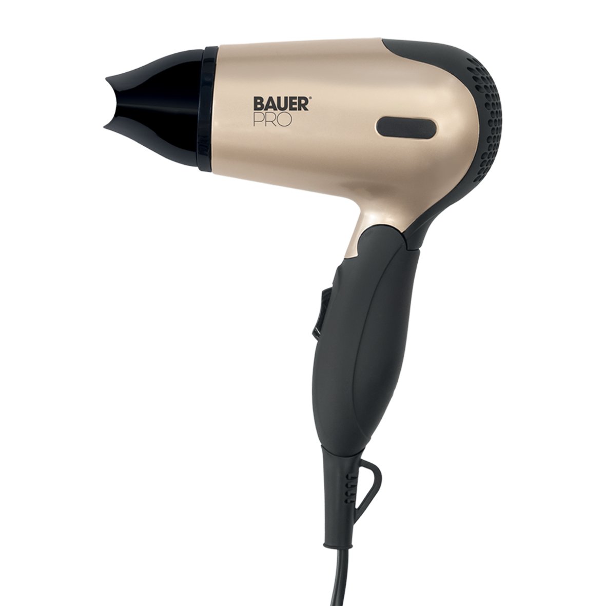 Bauer Professional Black & Gold Travel Hair Dryer Set – 1200W