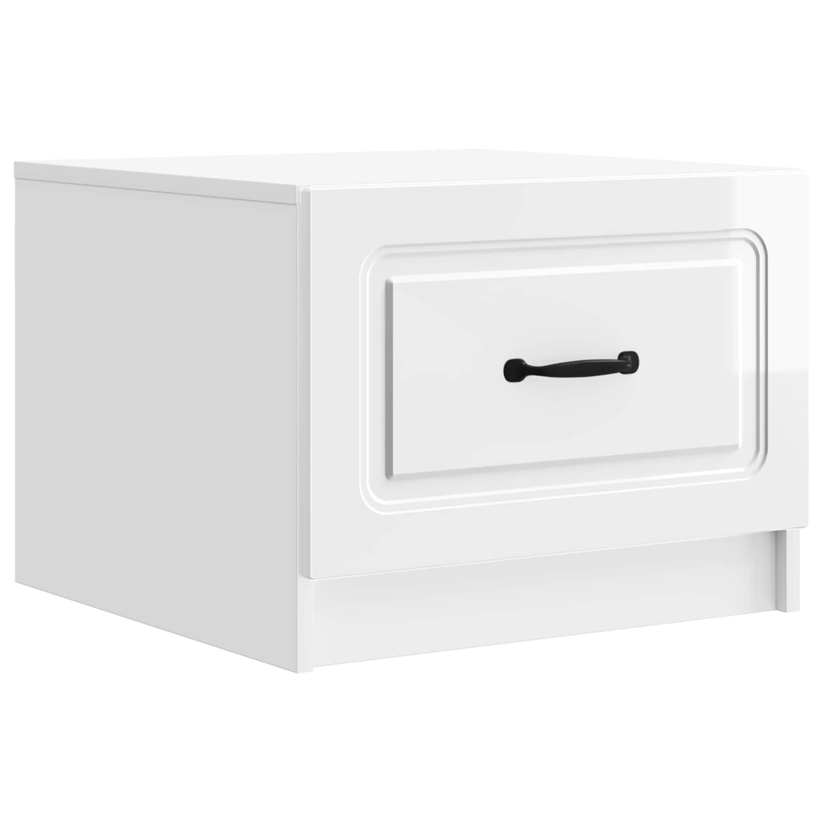 Walplus Engineered Wood Coffee Table - High gloss white - 49 x 50 x 37 cm