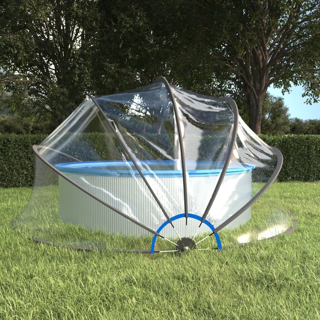 Walplus Round PVC Pool Dome - Transparent - 467 x 234 cm
