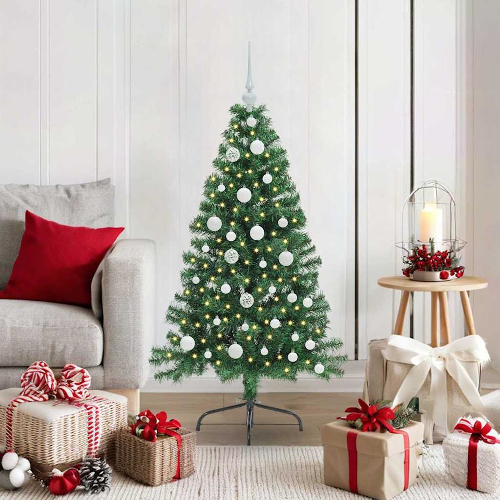 Walplus 150 LED String Lights Pre-lit Artificial Christmas Tree - Green - 120 cm