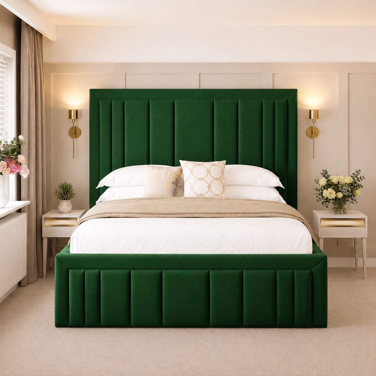 Bed Choices Emperor Kingsize Bed Frame 54" Headboard - Green