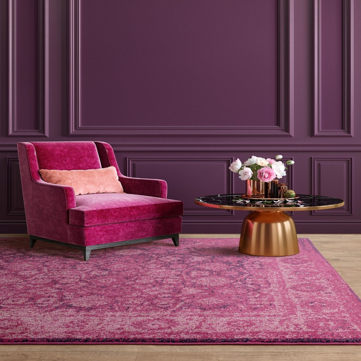 Mega Flooring Pink Traditional  Rug - 160 x 230cm