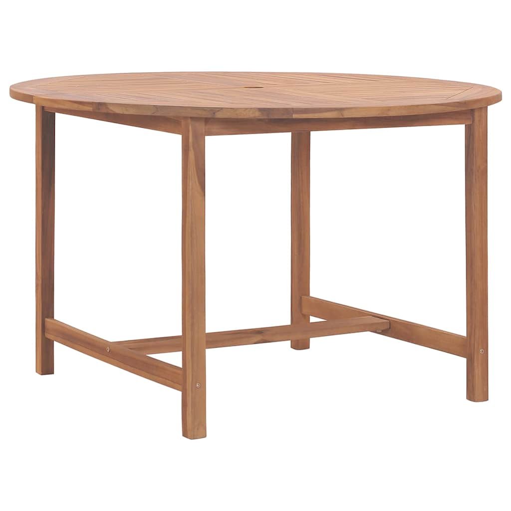Walplus Solid Teak Wood Garden Dining Table - Brown - 110 x 75 cm