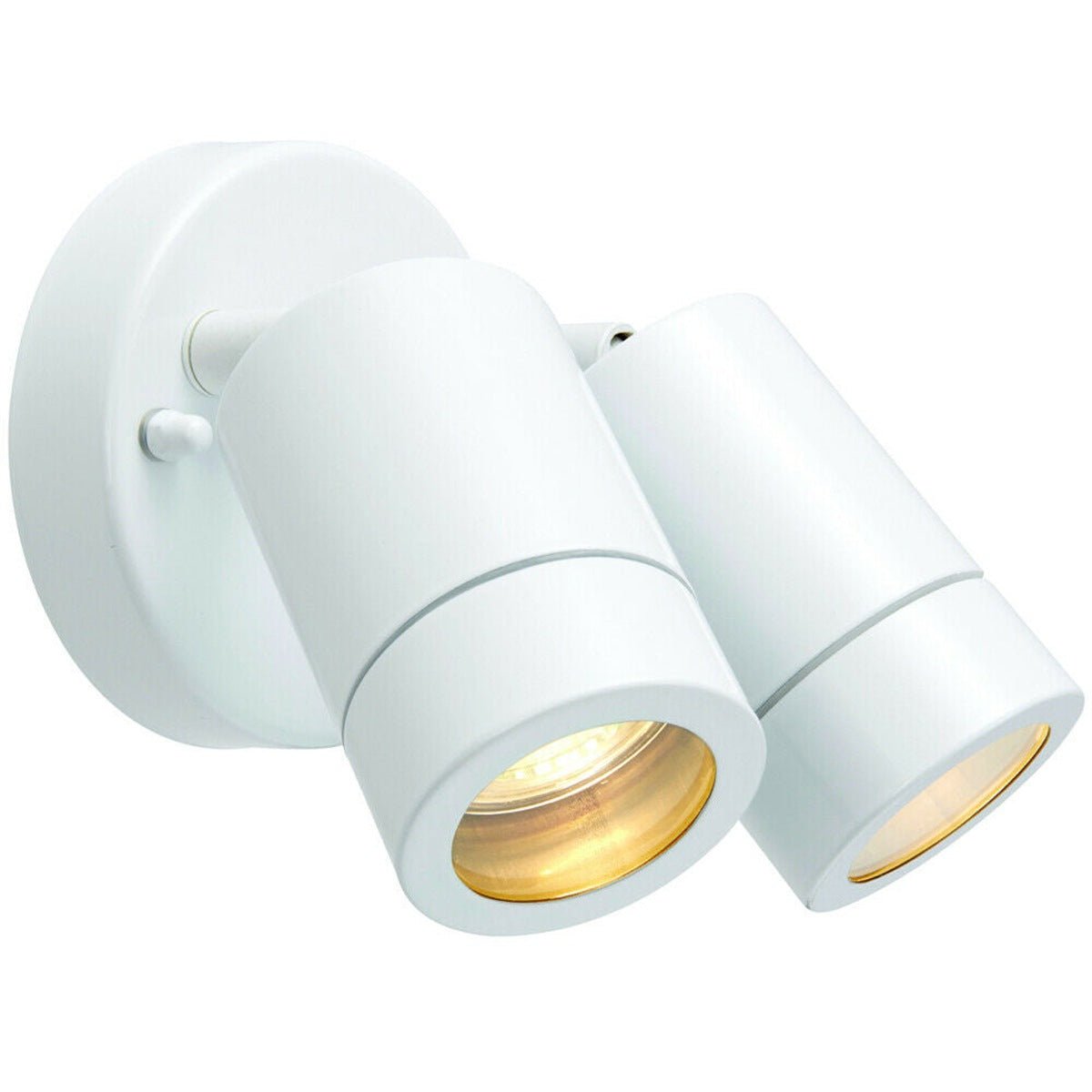 Loops Direct Palin Stainless Outdoor Adjustable Twin Spotlight - Matt White