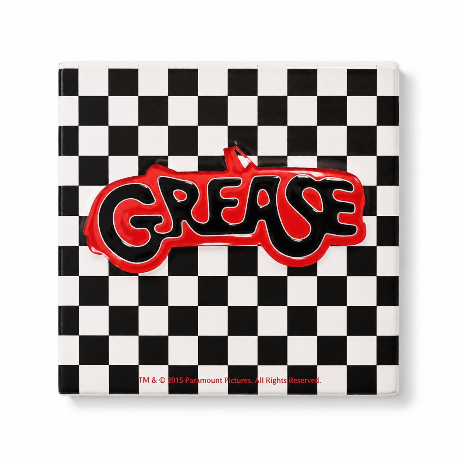 Widdop Fandomania Grease Checkerboard Coaster - Black and White