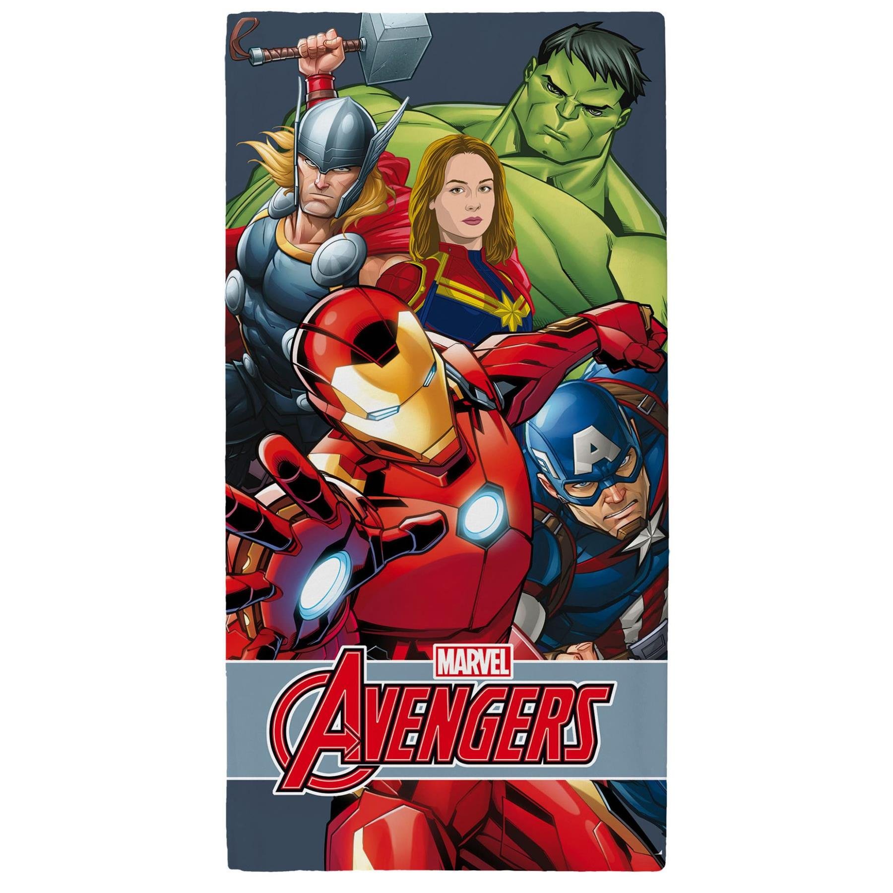 Marvel Avengers Power Bath Towel 70 x 140cm - Multi