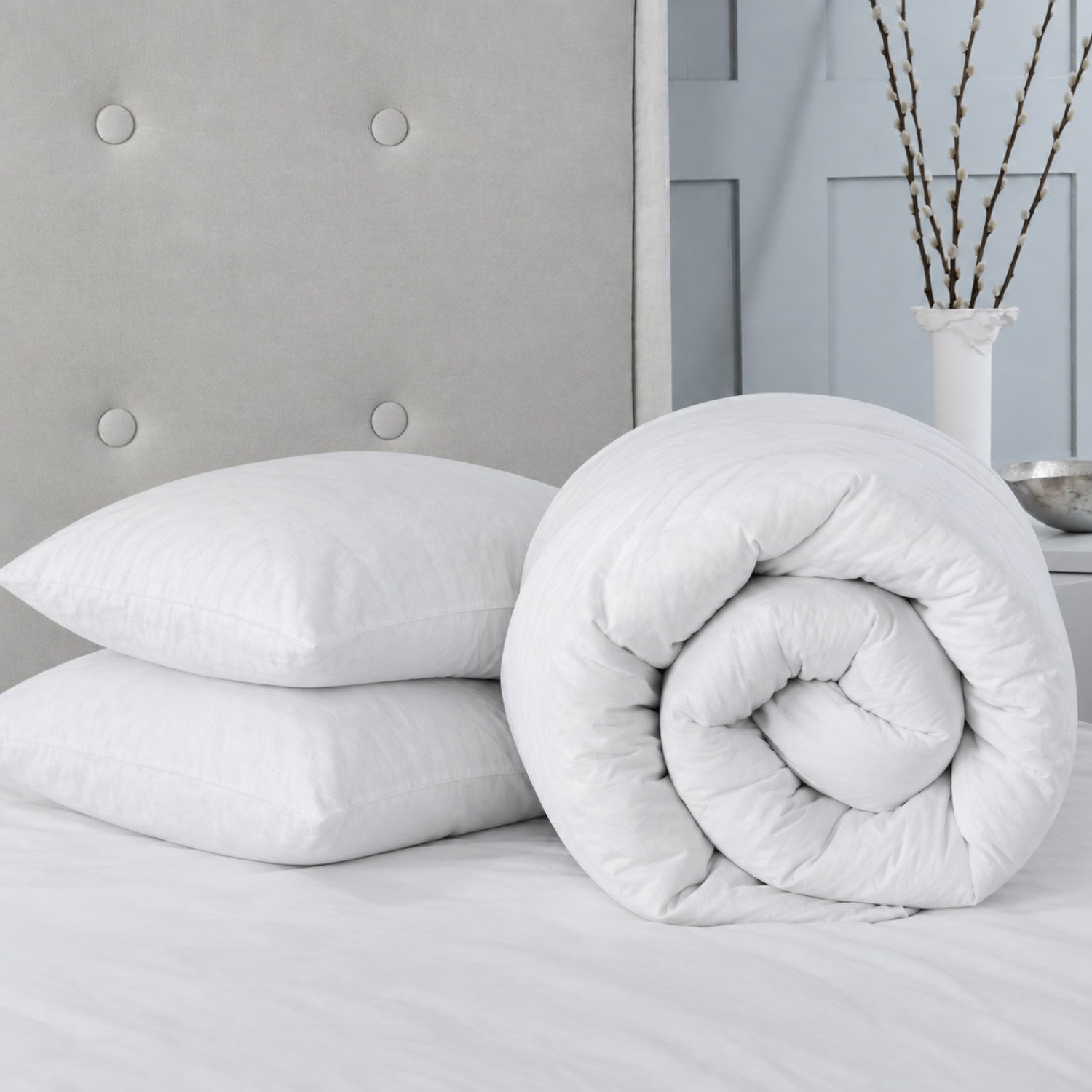 Snug City 4.5 Tog Polycotton Hollowfibre Duvet & Pillow Pair – Single Bed