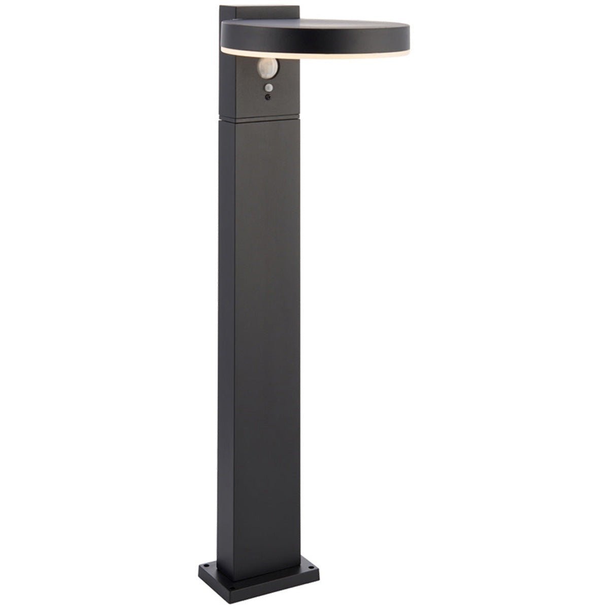 Loops Direct 16cm Aluminium Outdoor Bollard Light - Textured Black and White