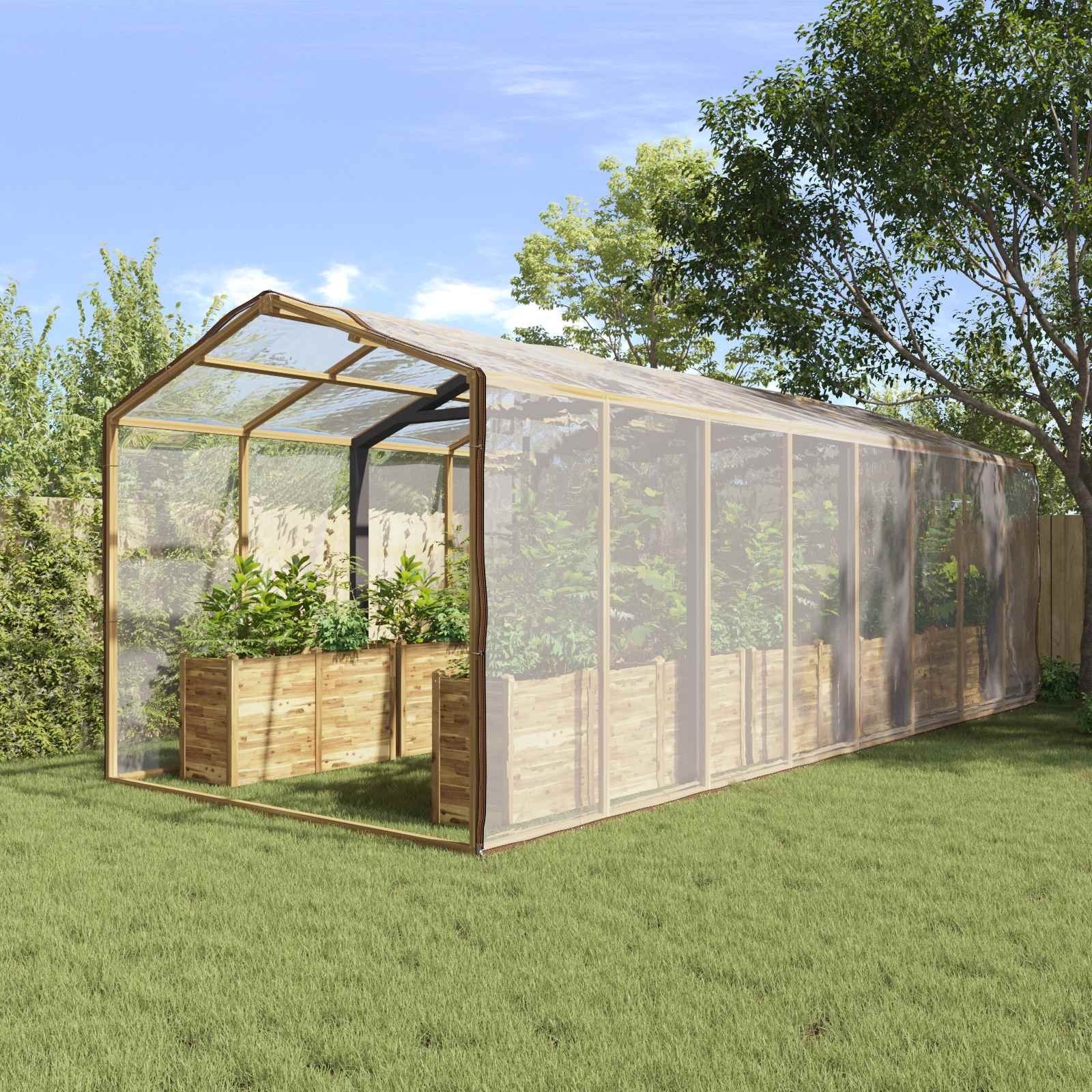 Walplus Bordered PE Plant Cover - Transparent - 600 x 600 cm