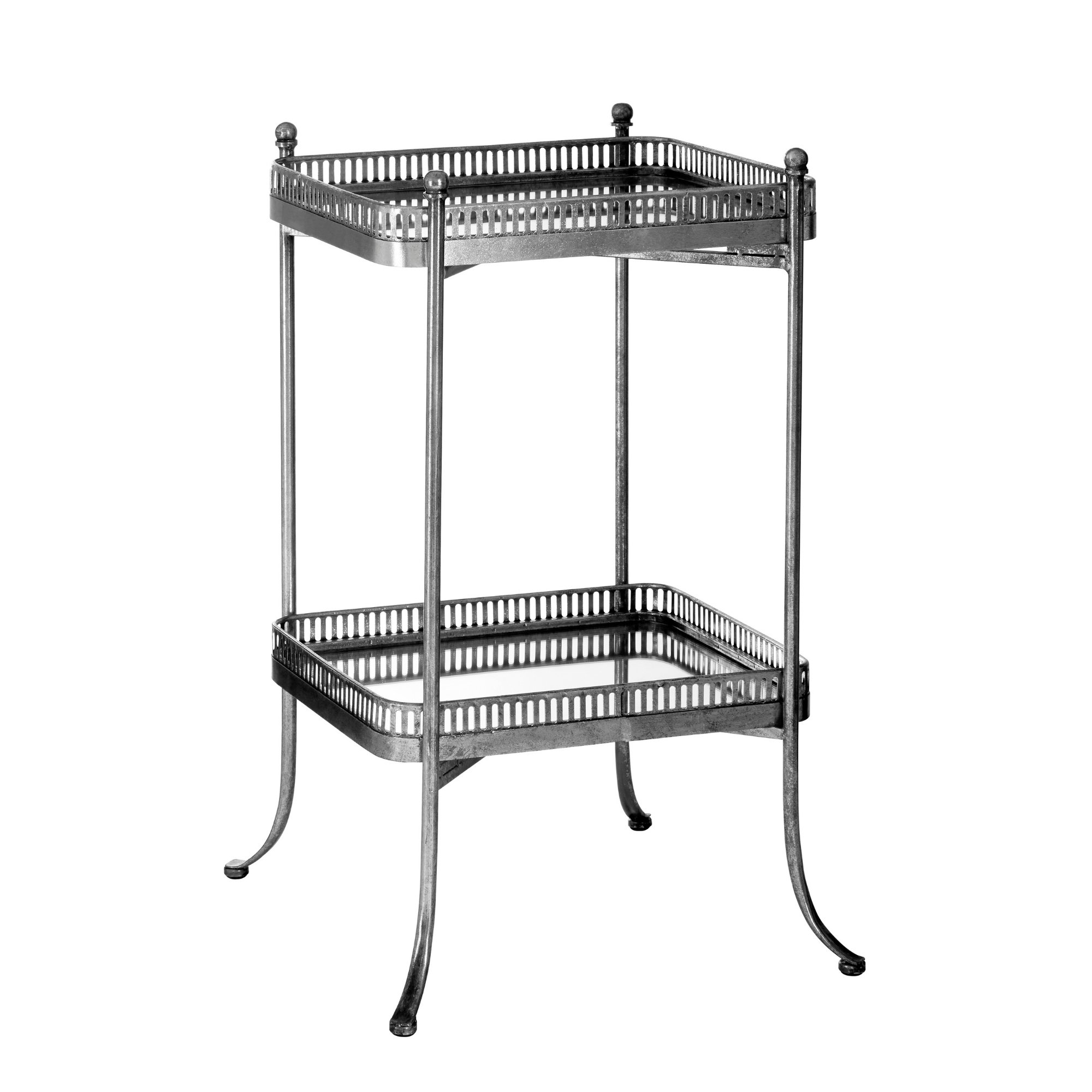 Orsina Reza Antique Tray Table – Silver