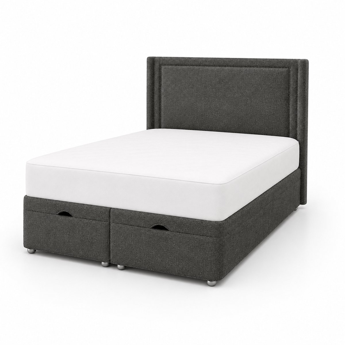 Comfy Deluxe Rome 6ft Super King  Ottoman End Lift  Bed Set - Grey