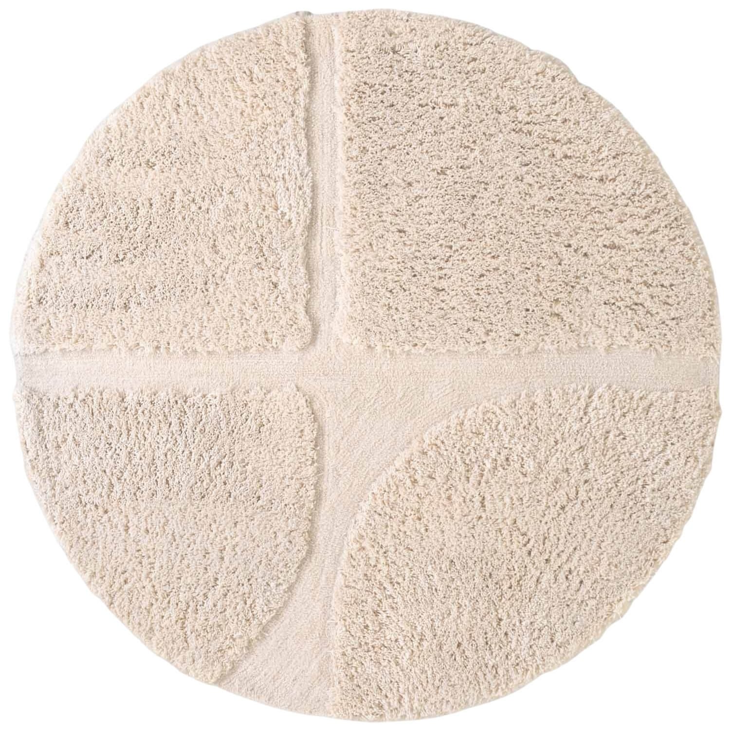 Ted Baker Cream Lambeth Jasper Geometric Round Rug High Pile - 150cm