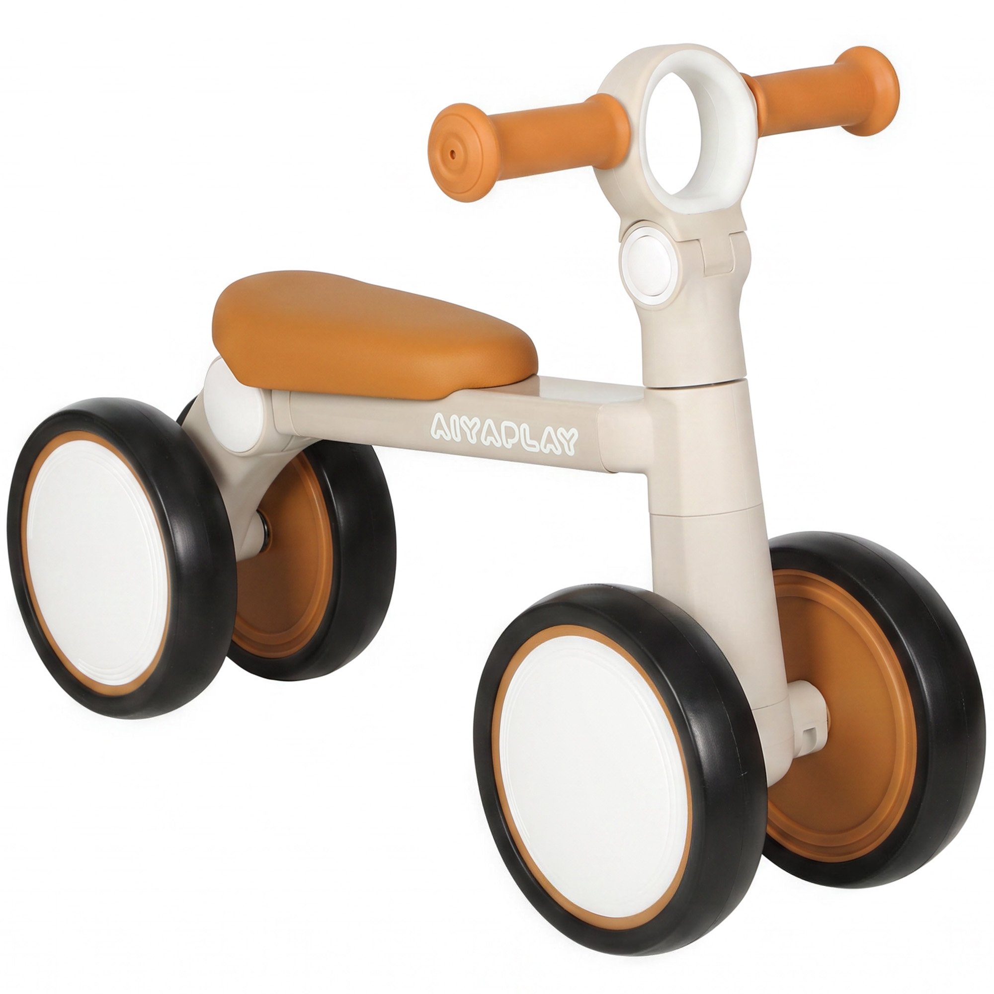 AIYAPLAY 1-2 Years Aluminium Foldable Adjustable Seat Balance Bike – Cream White