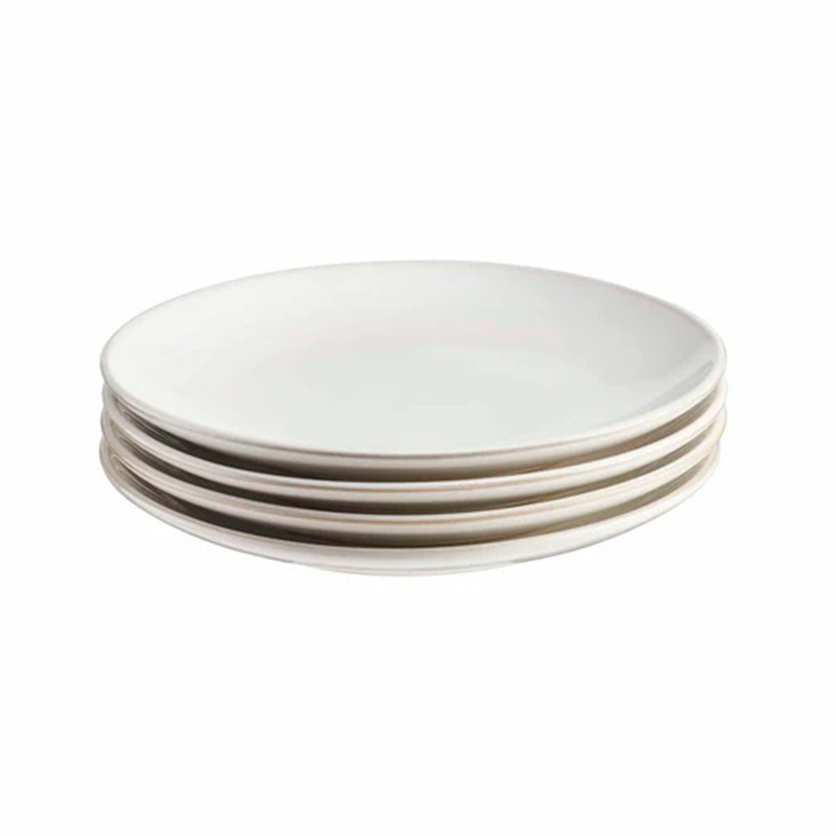 Cooks Professional Set of 4 20cm Nordic Stoneware Side Plates - White