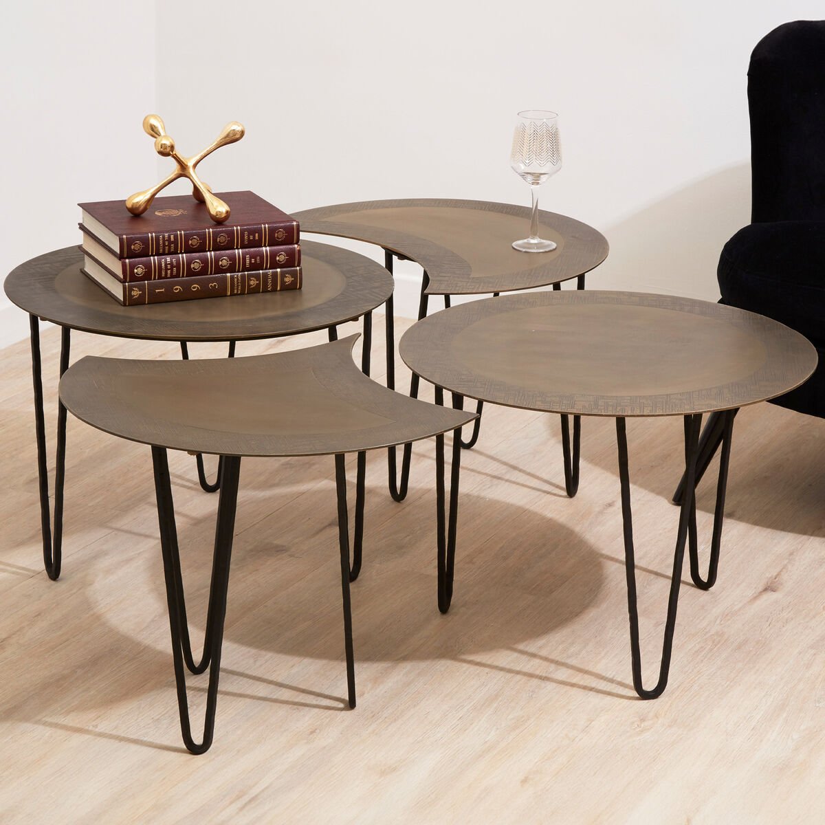 Orsina Metal Coffee Table - Black and Gold