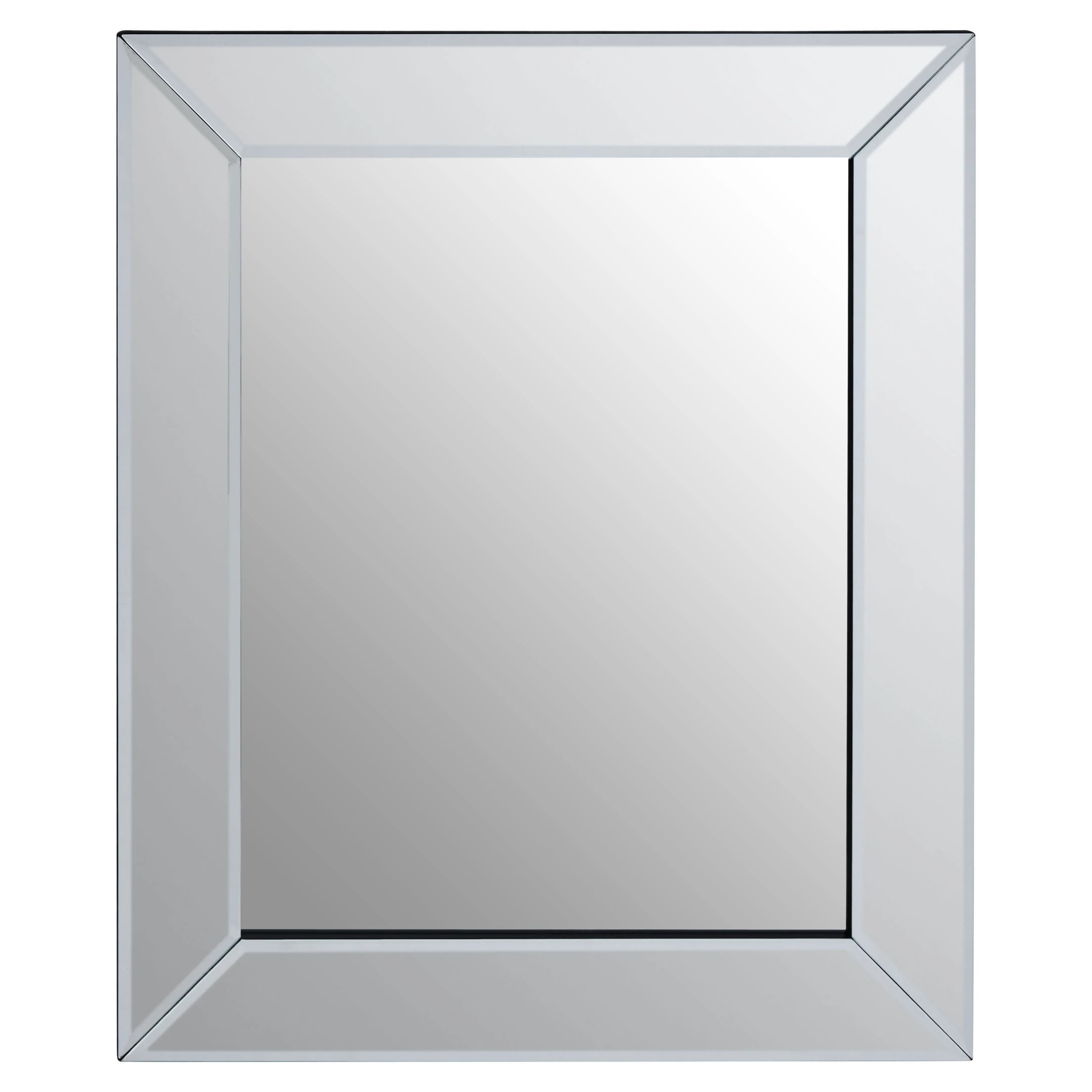 Orsina Sana Small Rectangular Wall Mirror with Bevelled Frame – Clear