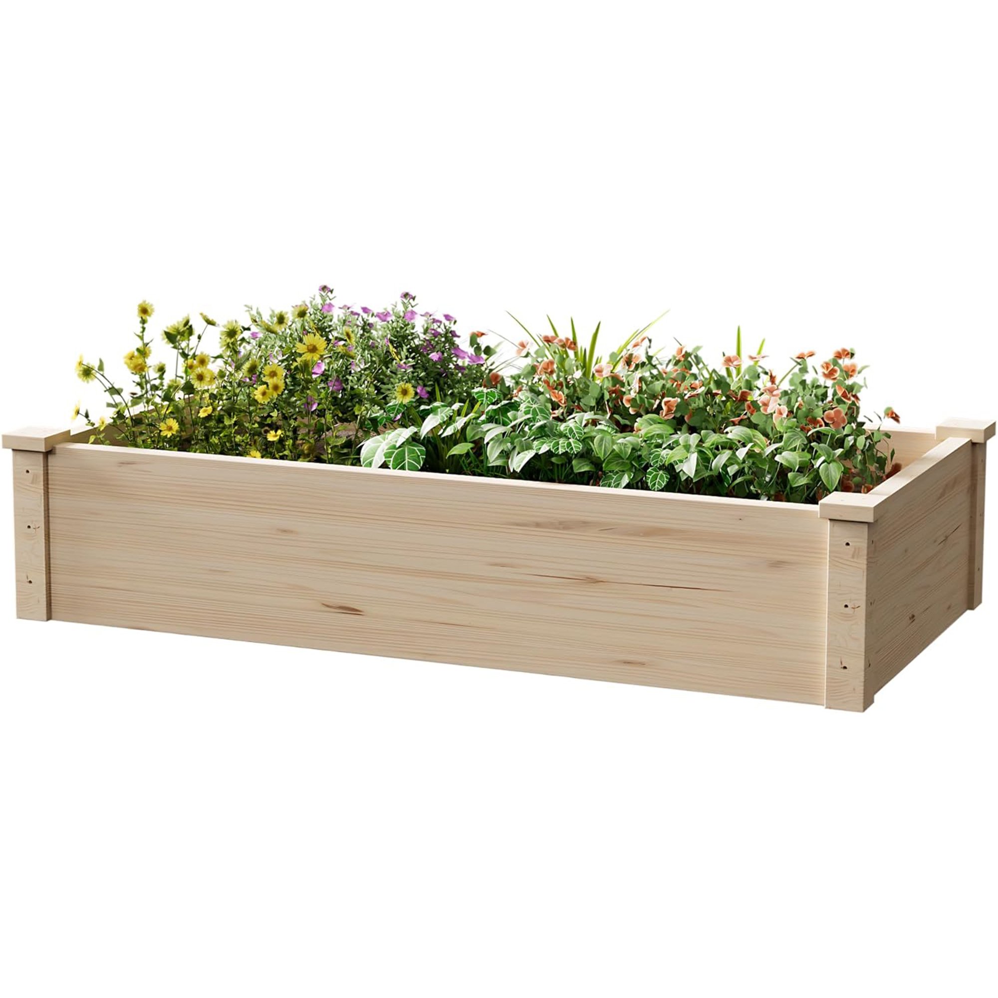 Greenera Wooden Raised Garden Bed Elevated Planter Box - 118 x 57.8 x 25cm