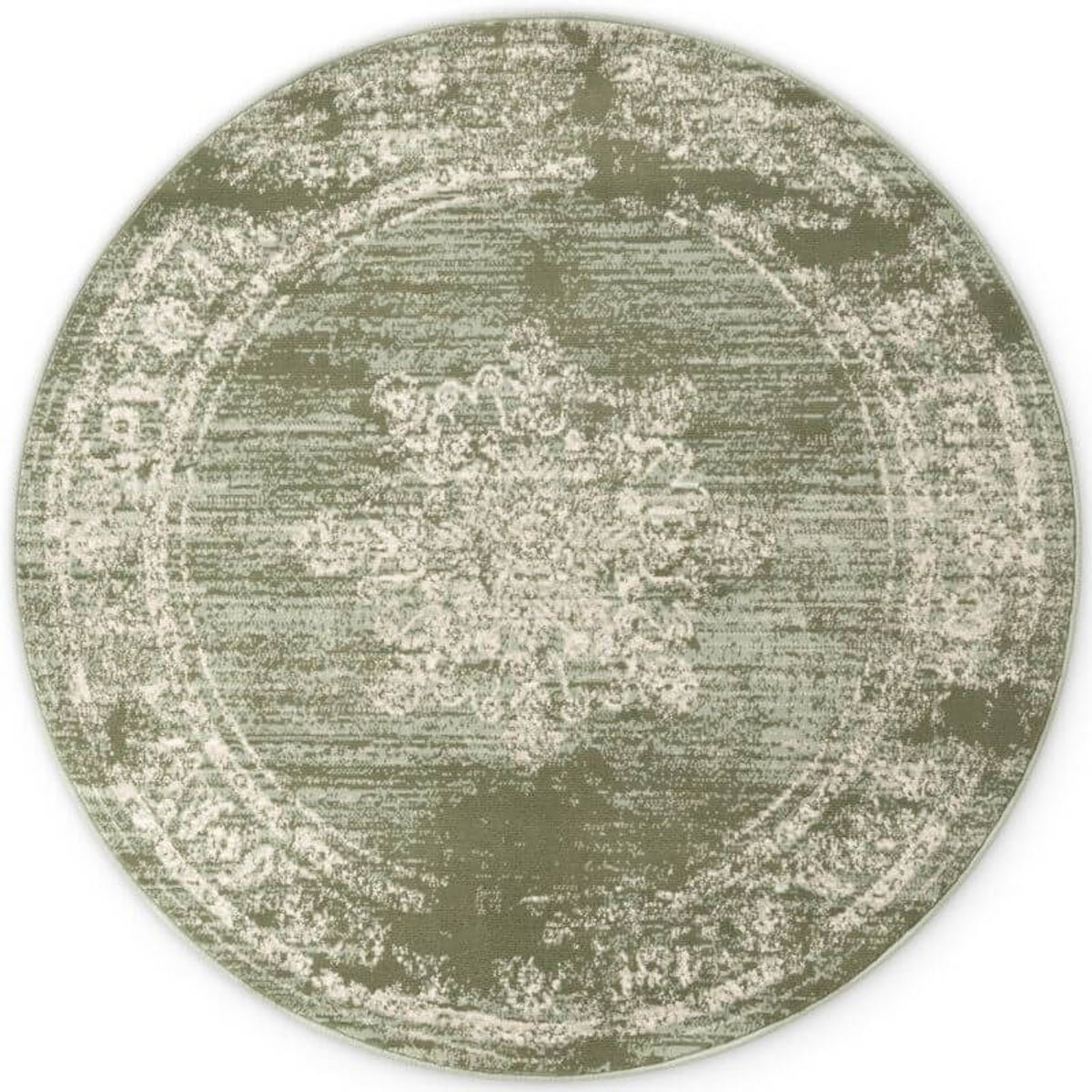 Hanse Home Green Gloria Lydia Vintage Oriental Round Rug - 120cm