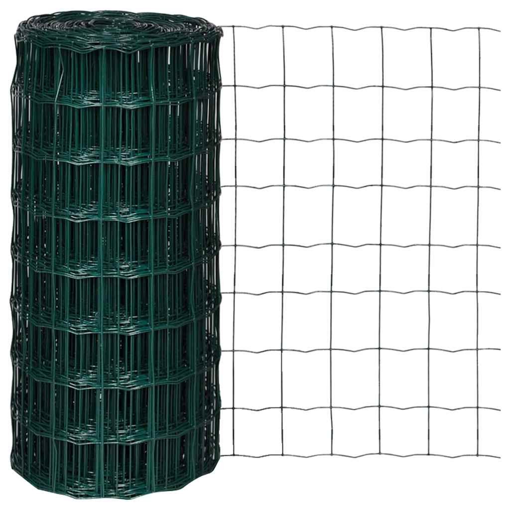 Walplus Pvc-coated Iron Fence Panels - Green - 2500 x 0.22 x 80 cm