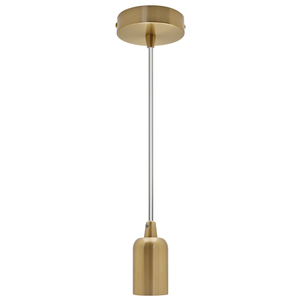 Energy Light Bulbs Ceiling Rose E27 Light Fitting - Brass