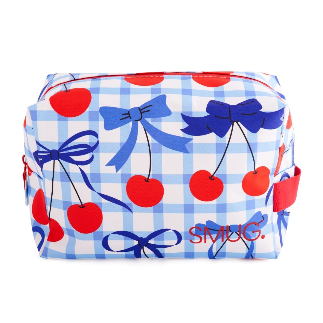 SMUG Wash Bag - Blue Cherries Print