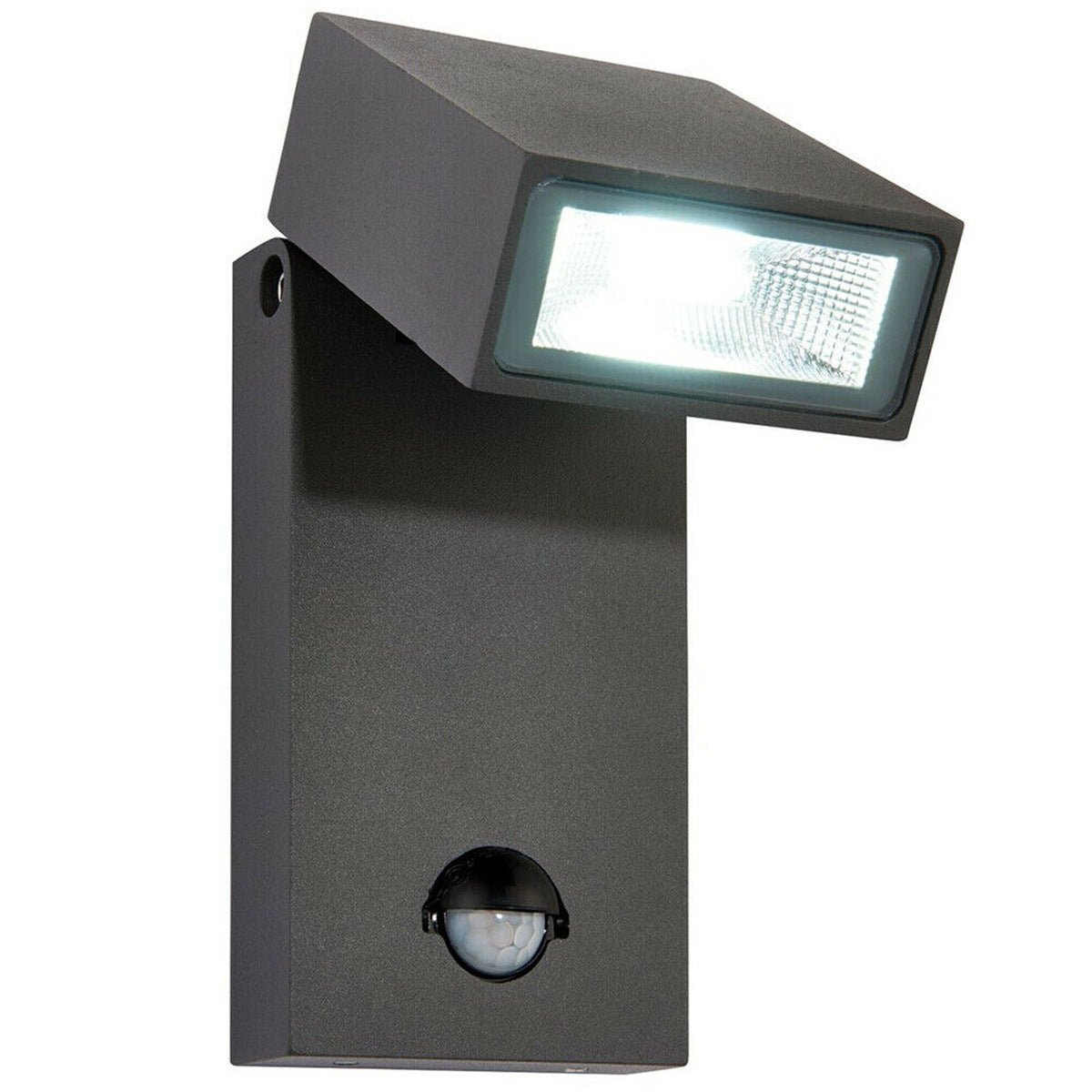 Loops Direct Die Cast Aluminium Outdoor LED Wall Spotlight - Anthracite