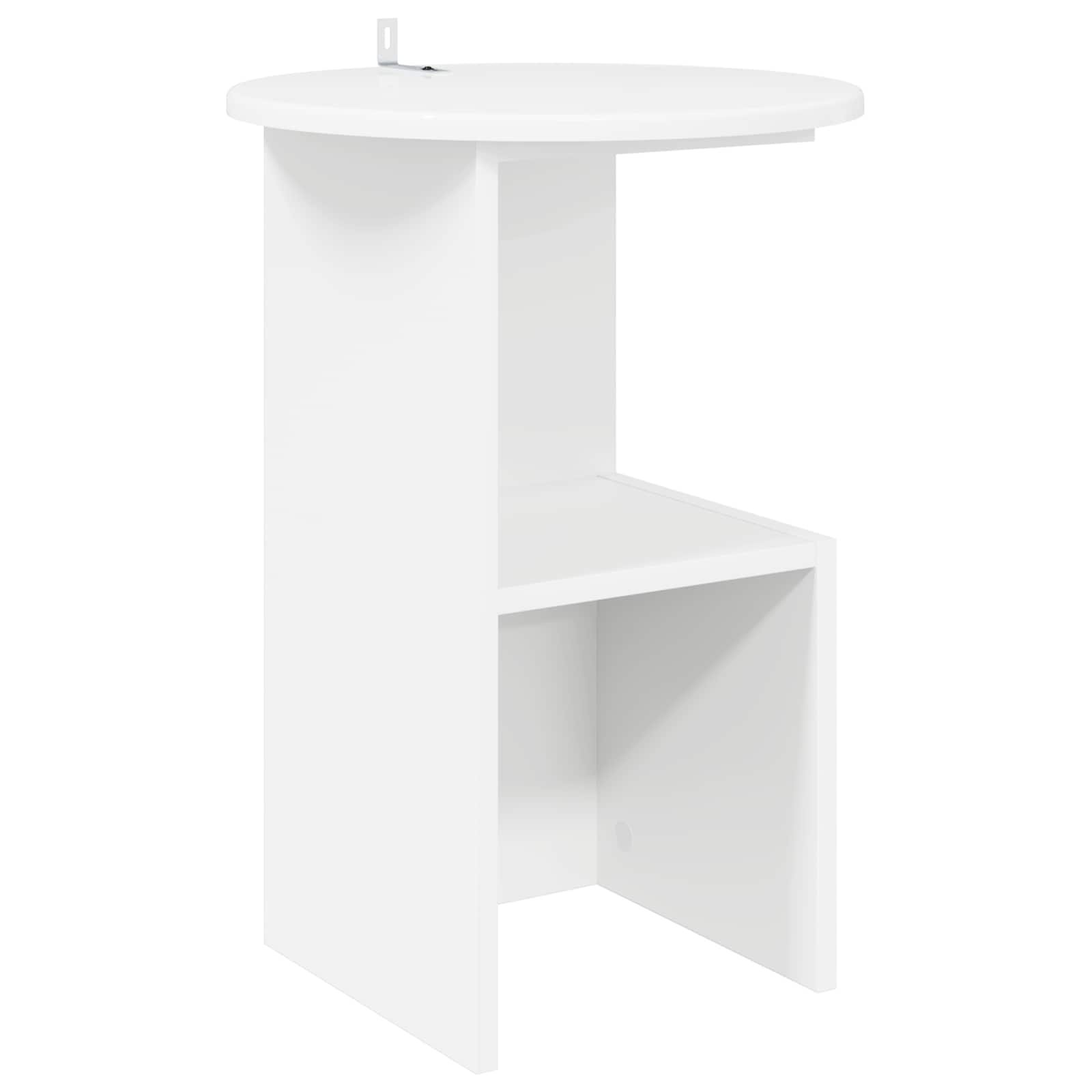 Walplus Engineered Wood Side Table - White - 39.5 x 55 cm