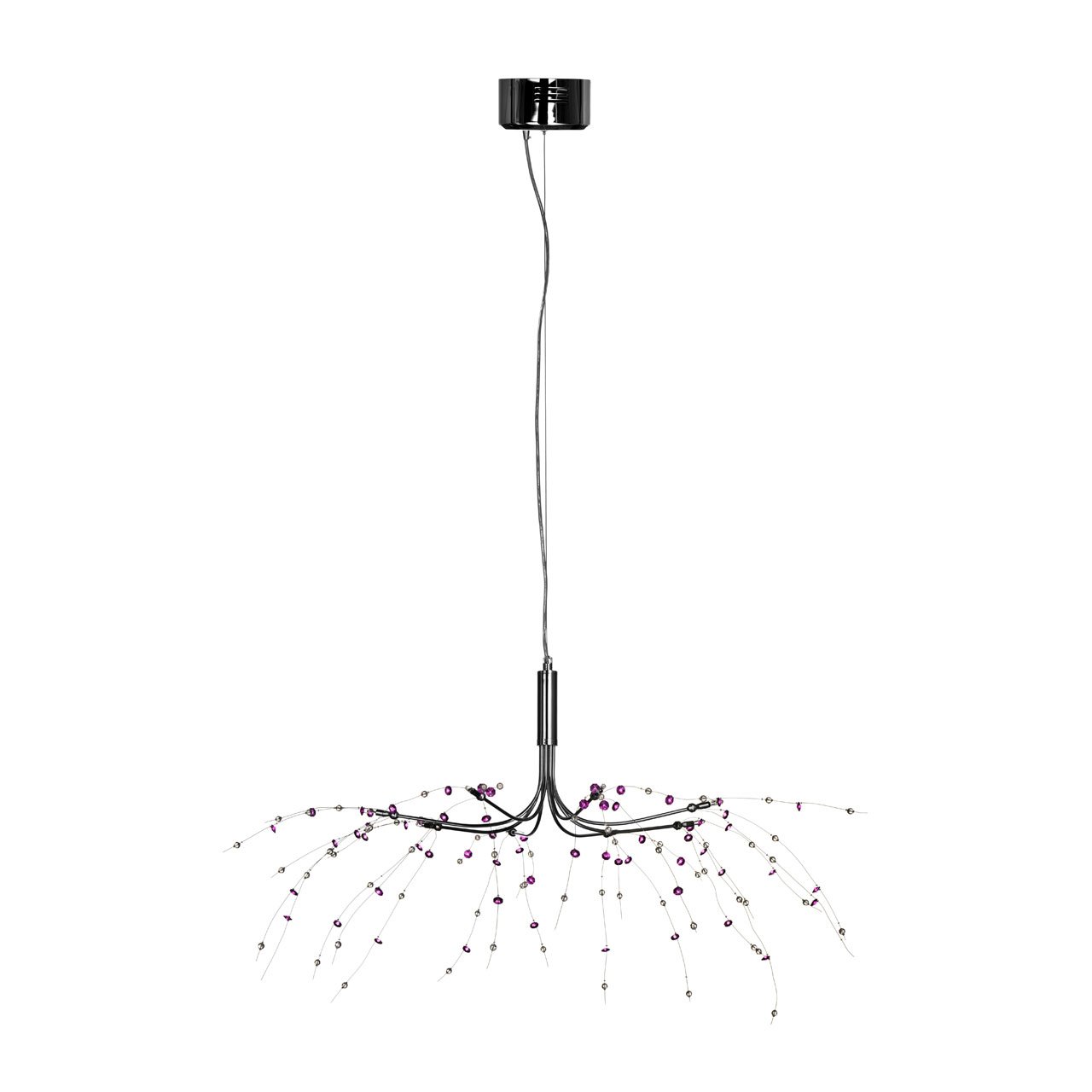 Orsina Xavia 8 Light Ceiling Light - Purple And Clear