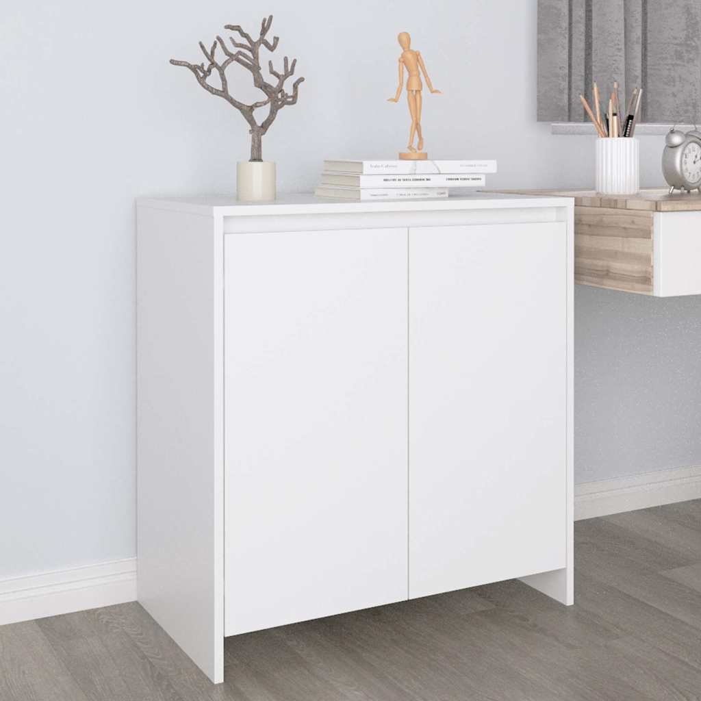 Walplus Engineered Wood 2 Door Sideboard - White - 70 x 41 x 75 cm