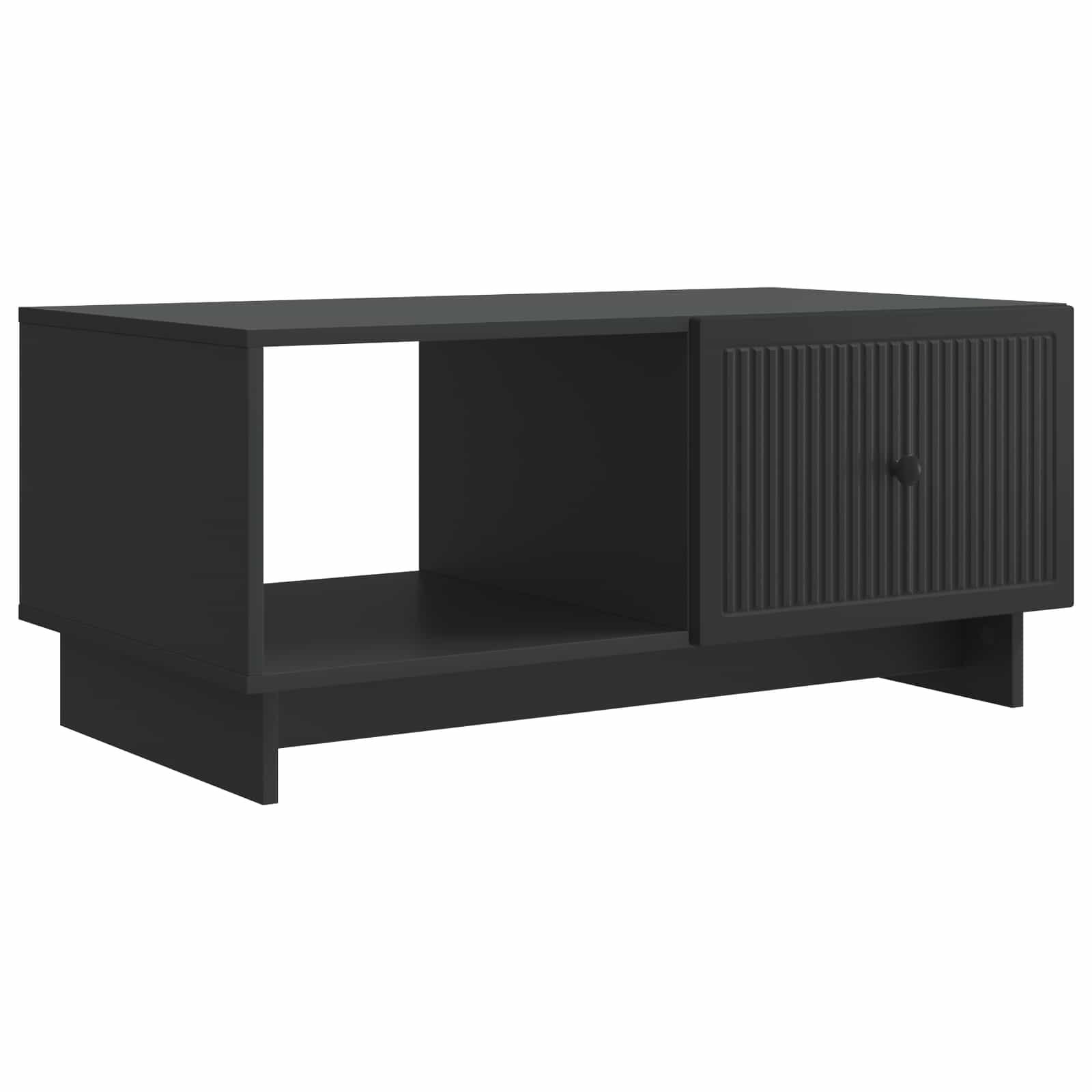 Walplus 1 Drawer Coffee Table - Black - 90 x 50 x 40 cm