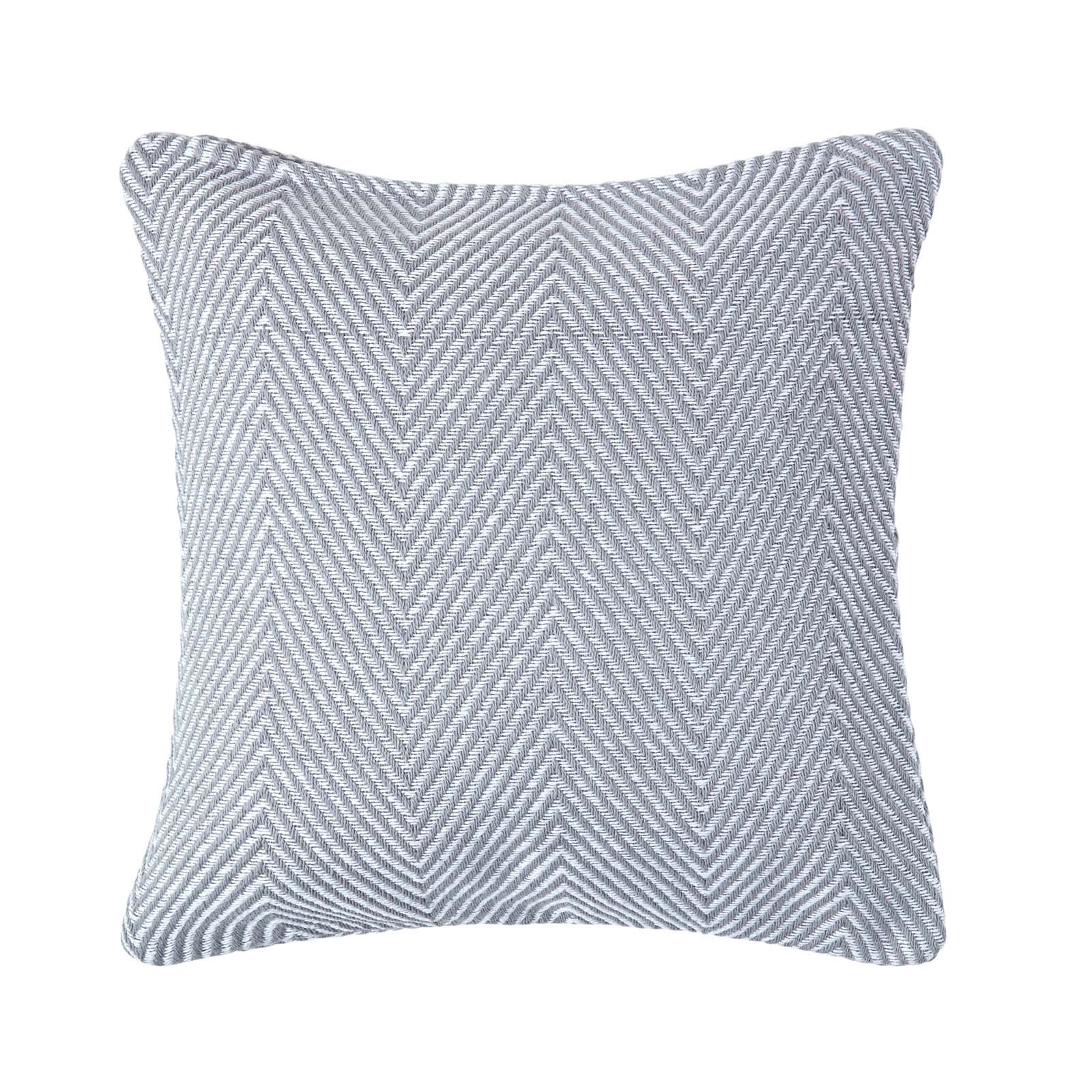 Homescapes Grey Halden Cotton Chevron Cushion Cover - 60 x 60 cm