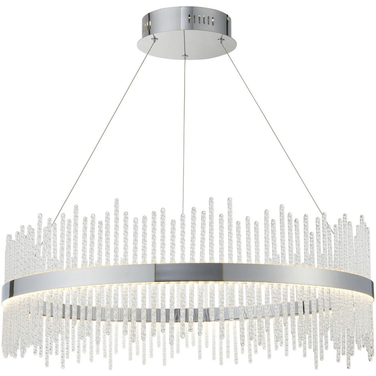 Loops Direct LED Hanging Ceiling Pendant Light - Chrome