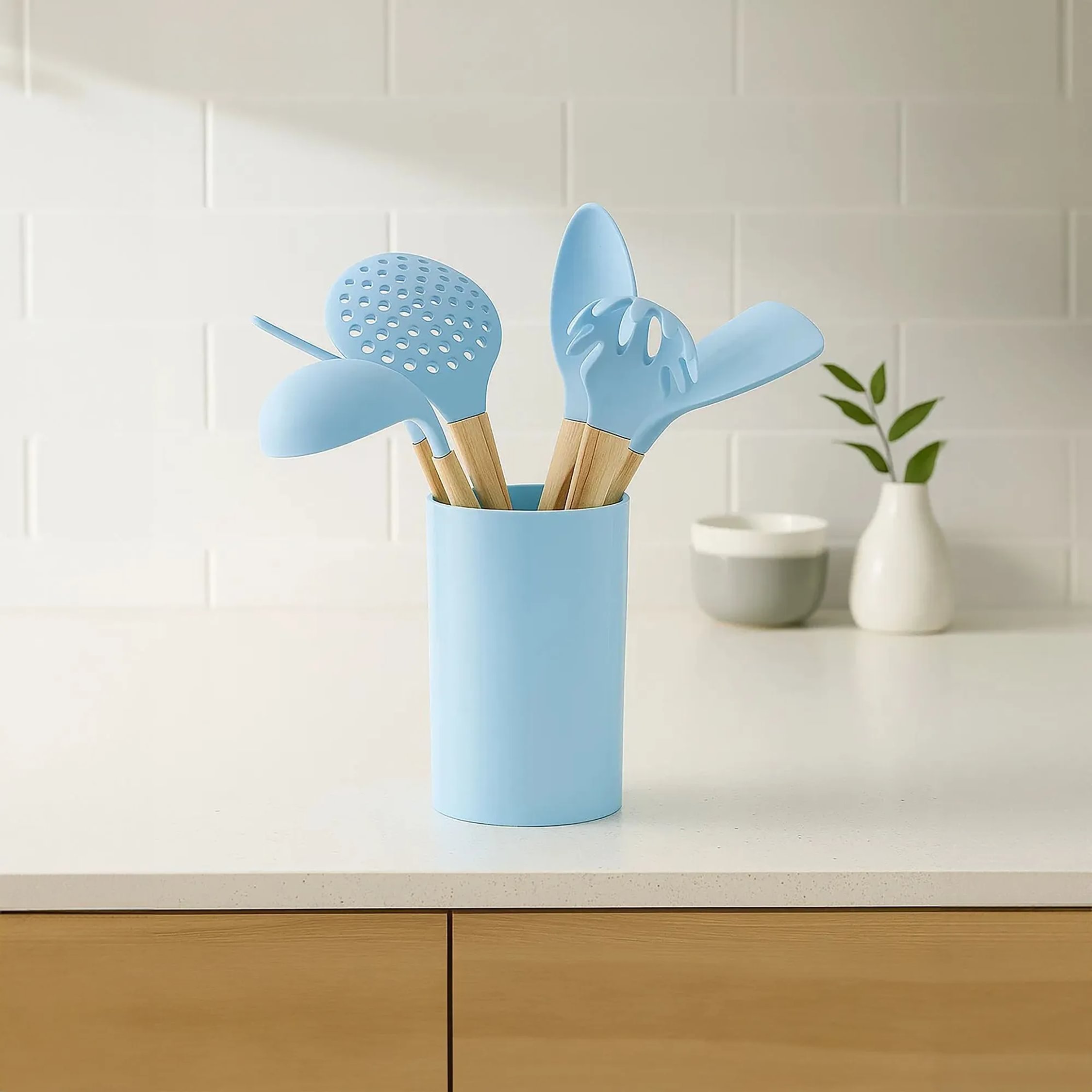 Orsina Zing 7 Piece Utensil Set – Blue