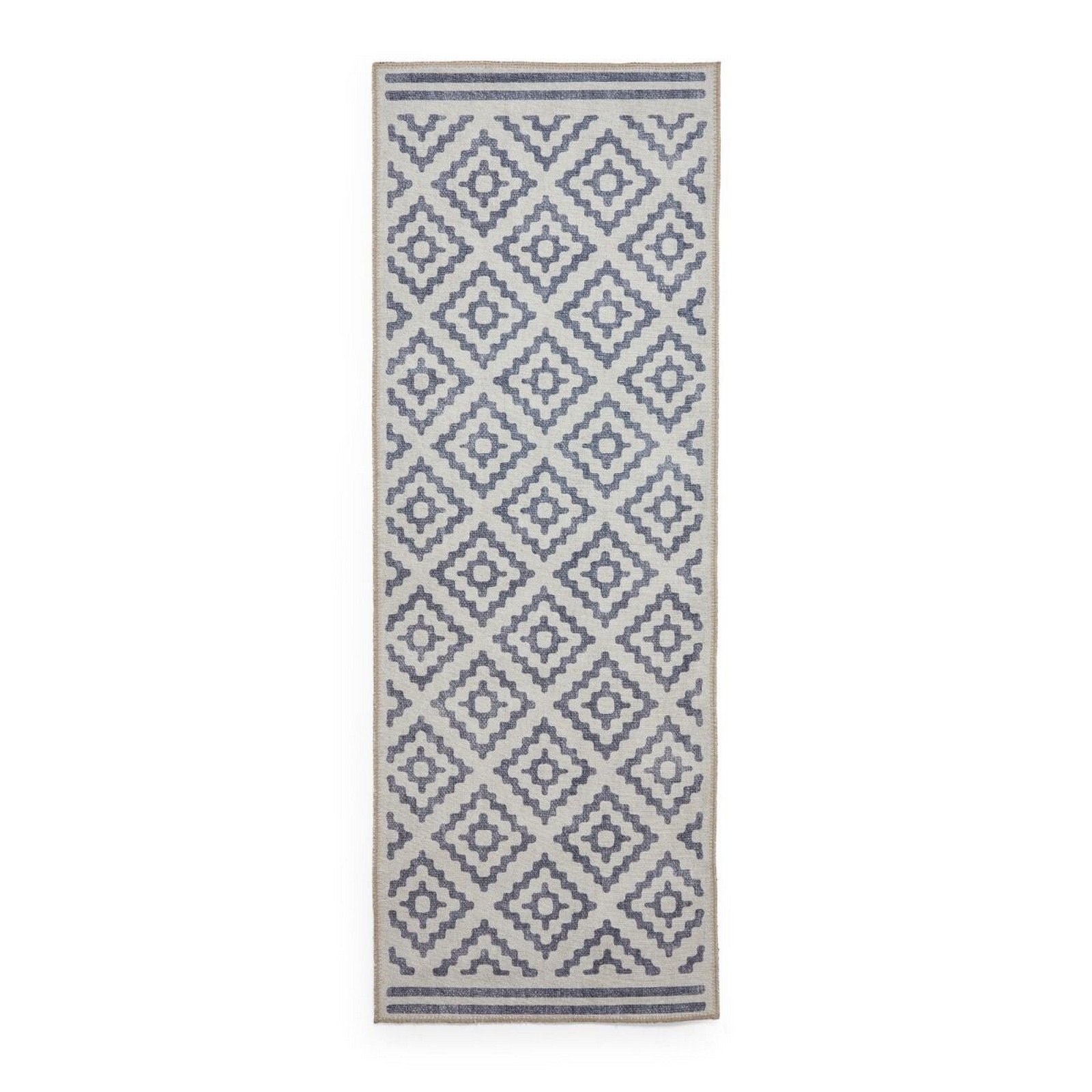 Mega Flooring Blue Modern Geometric Runner - 61 x 170cm