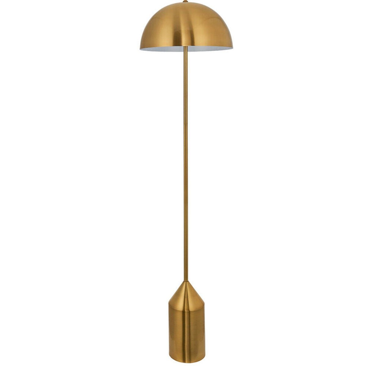 Loops Direct Steel Floor Lamp - Antique Brass and Gloss White