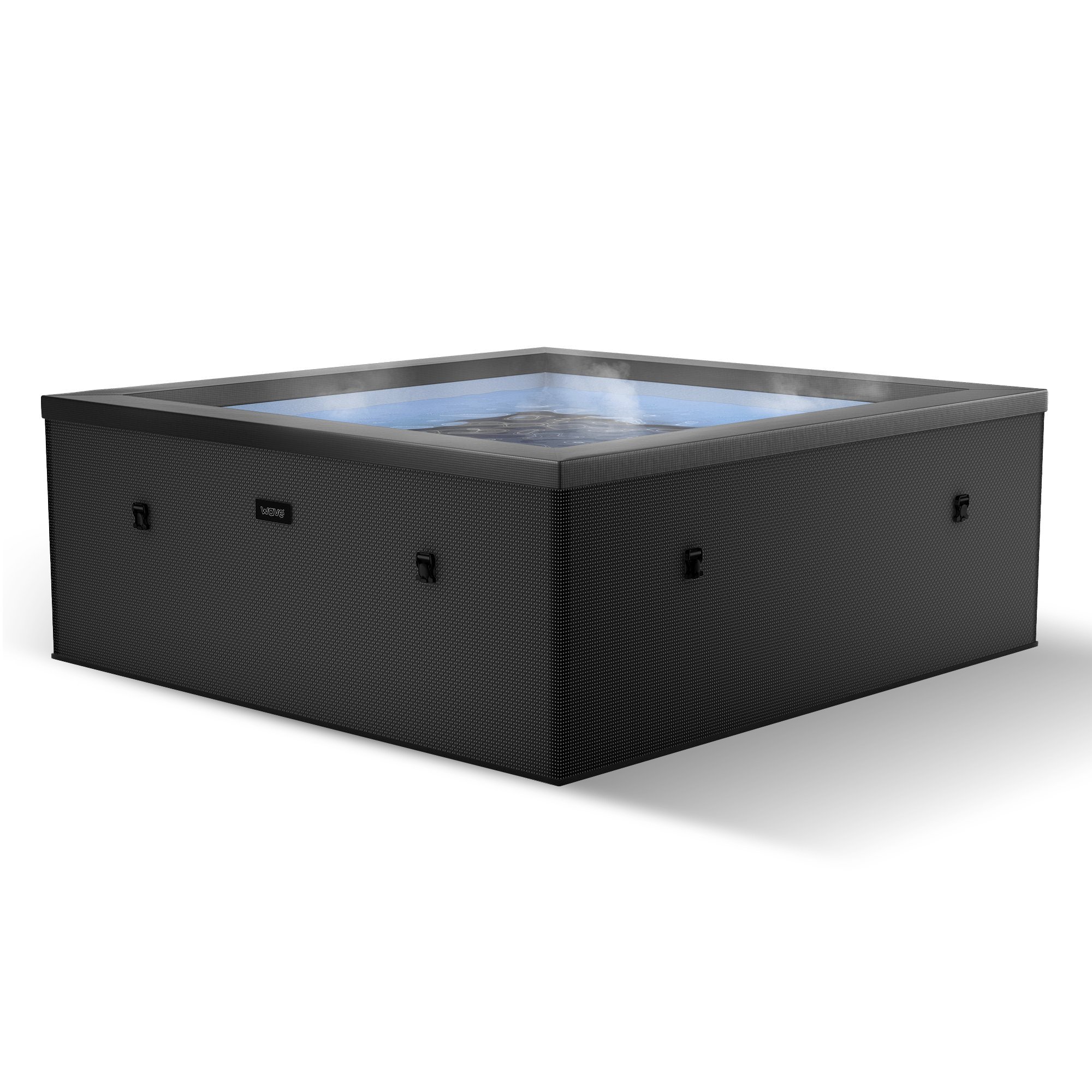 Wave Garda 4-Person Eco Foam Hot Tub with Integrated Heater - Charcoal Black