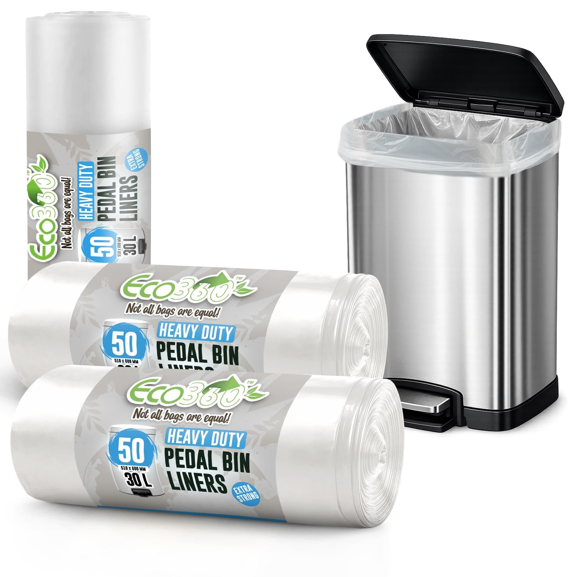EcoBag White 30L Heavy Duty Pedal Bin Liners - Pack of 150