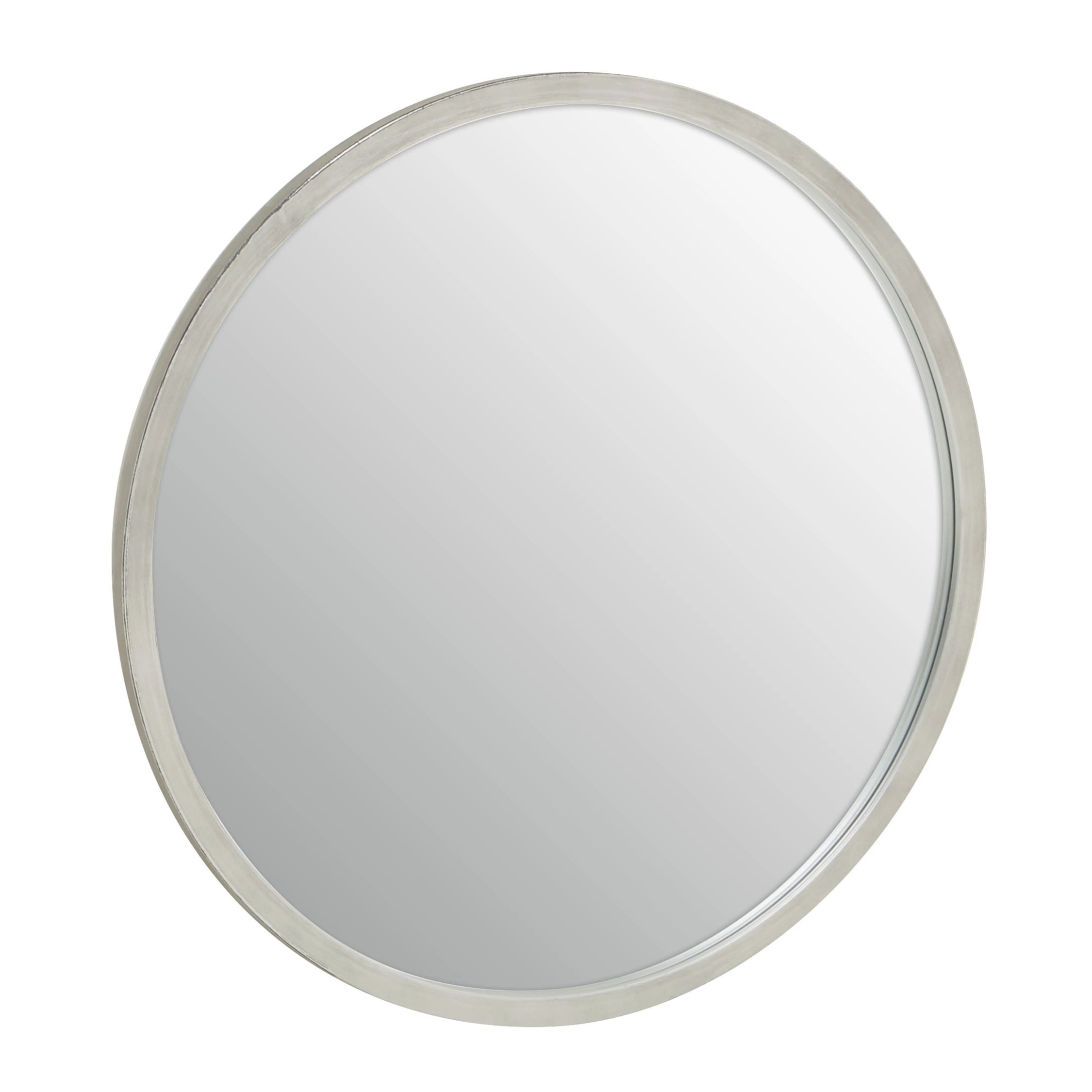 Orsina Saska Small Antique Round Wall Mirror – Silver