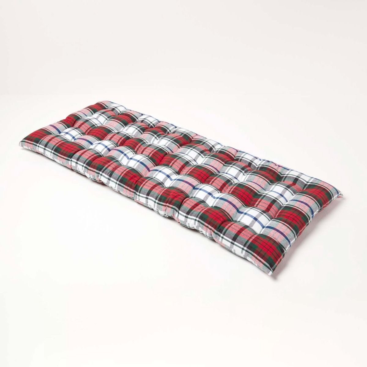 Homescapes 2 Seater Macduff Tartan Bench Cushion