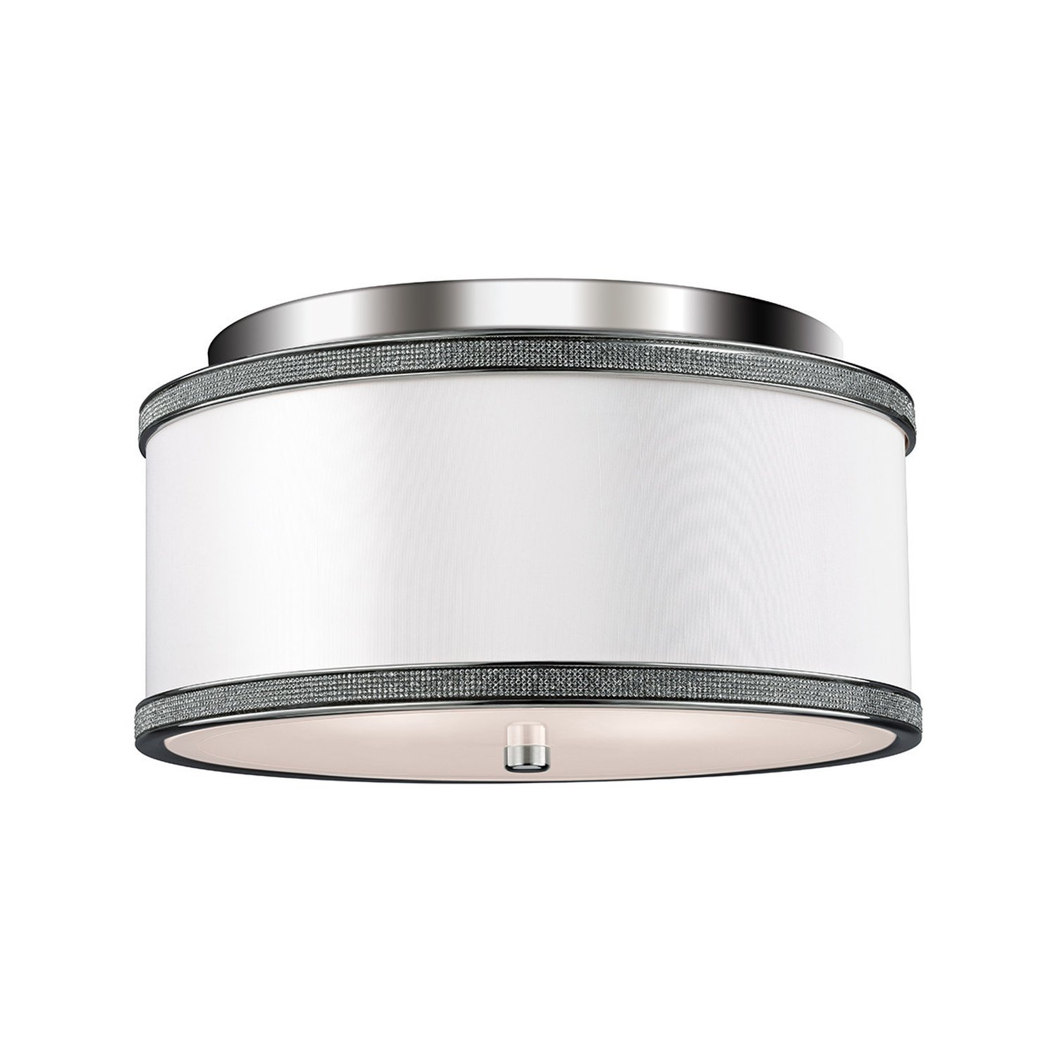 Elstead Pave Flush Ceiling Light - Polished Nickel
