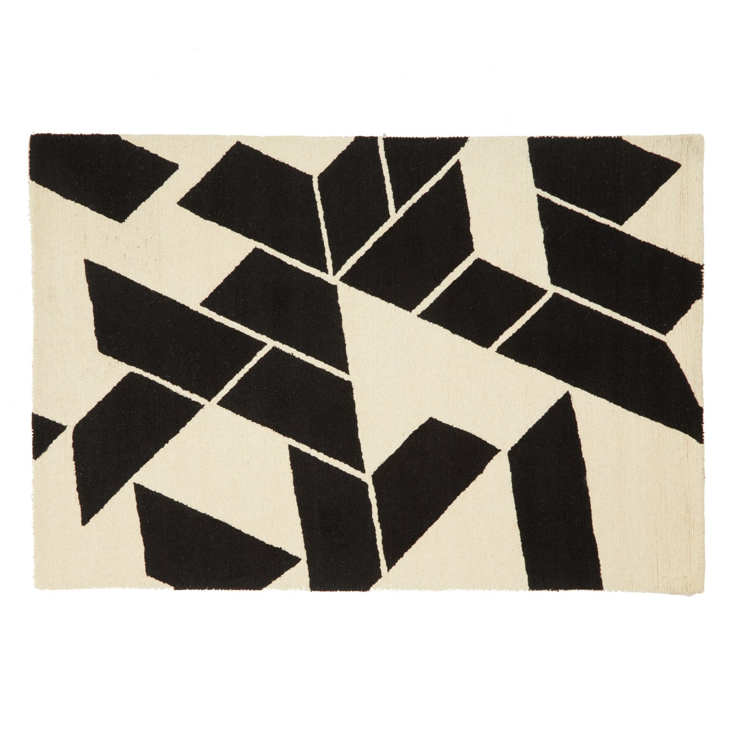 Orsina Black and White Bosie Milana Geometric Rug - 120 x 180cm