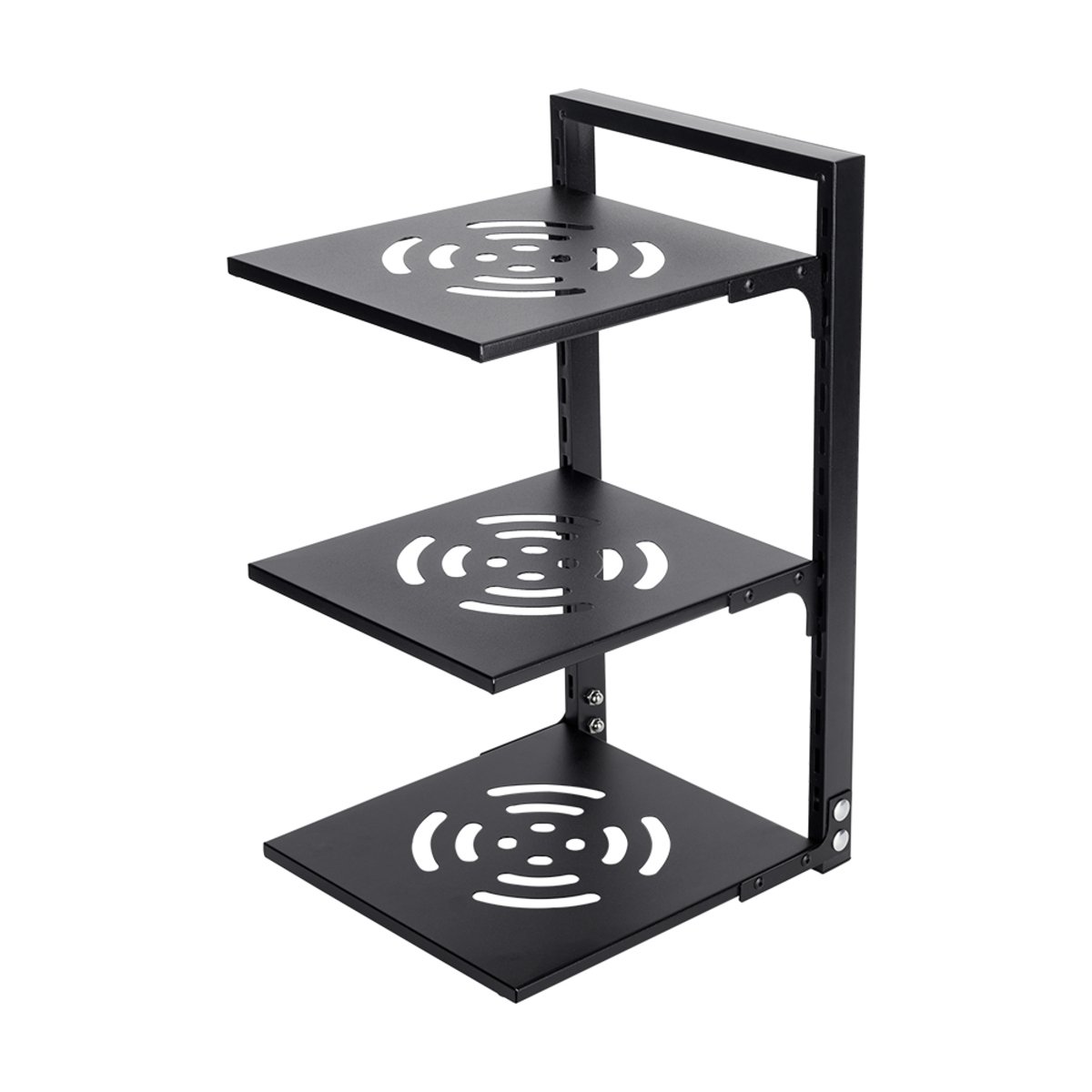 Living and Home 3-Tier Adjustable Kitchen Pot Rack - Black