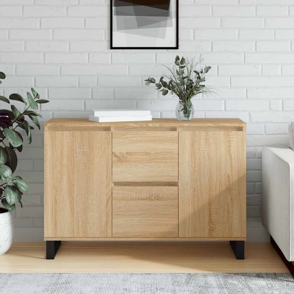 Walplus Engineered Wood Sideboard - Sonoma Oak - 101.5 x 35 x 70 cm